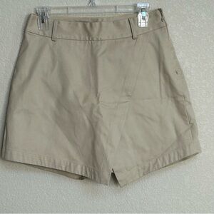 FRAME Women's Cotton Trench Skort Casual Solid Khaki Beige Size 4